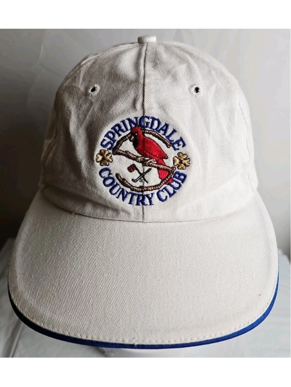 Vintage Springdale Country Club Golf Hat Cardinal Strapback Made In USA Texace